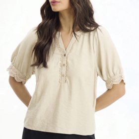 In Front Bianca Bluse - Cream  