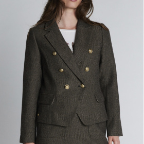PBO Crombie Blazer - Black/Beige