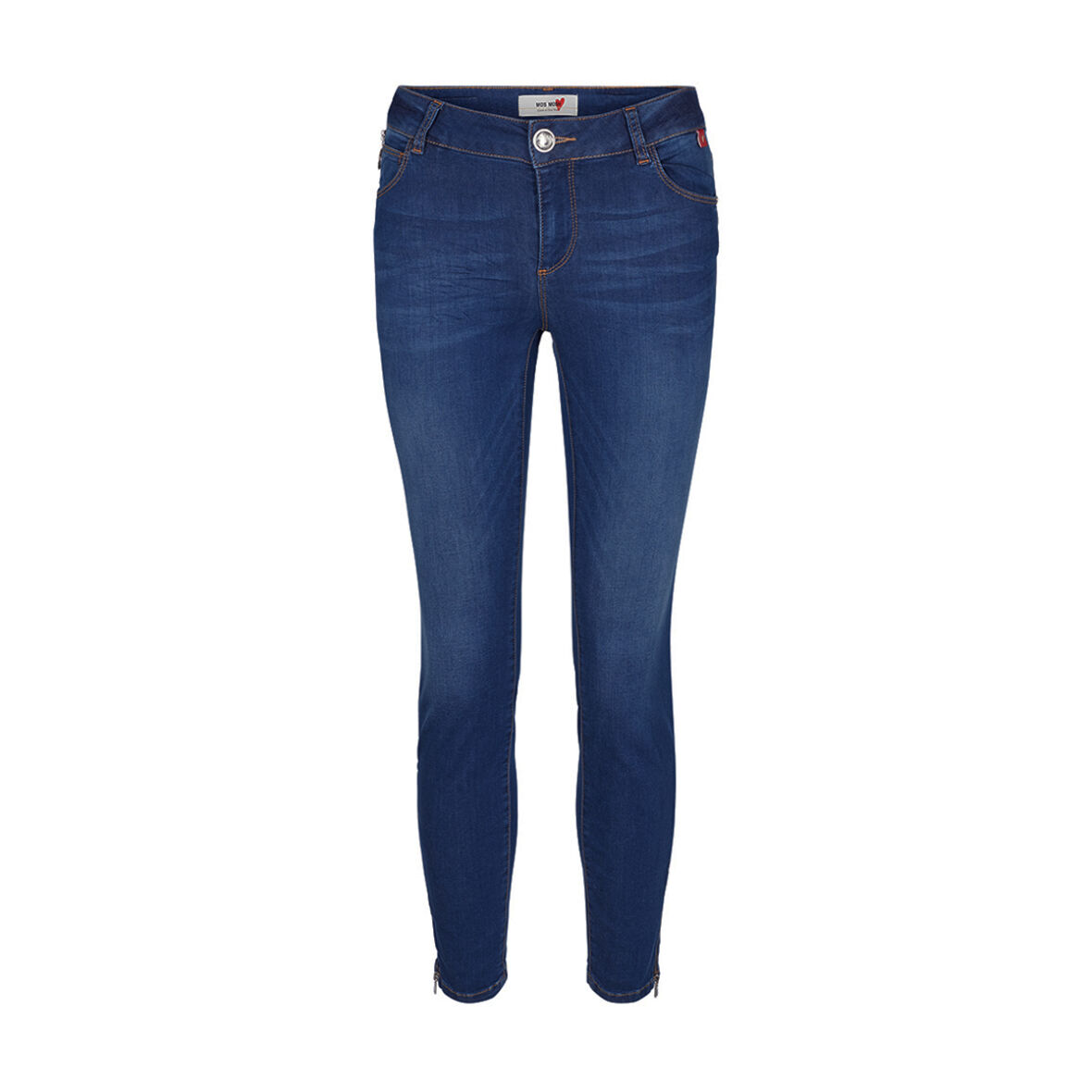 MOS MOSH - Sateen Jeans Blå Denim - - GRATIS FRAGT