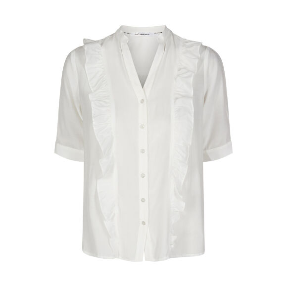 Co´Couture - Tassycc Frill Top 45161 - 4000 - White main image 1