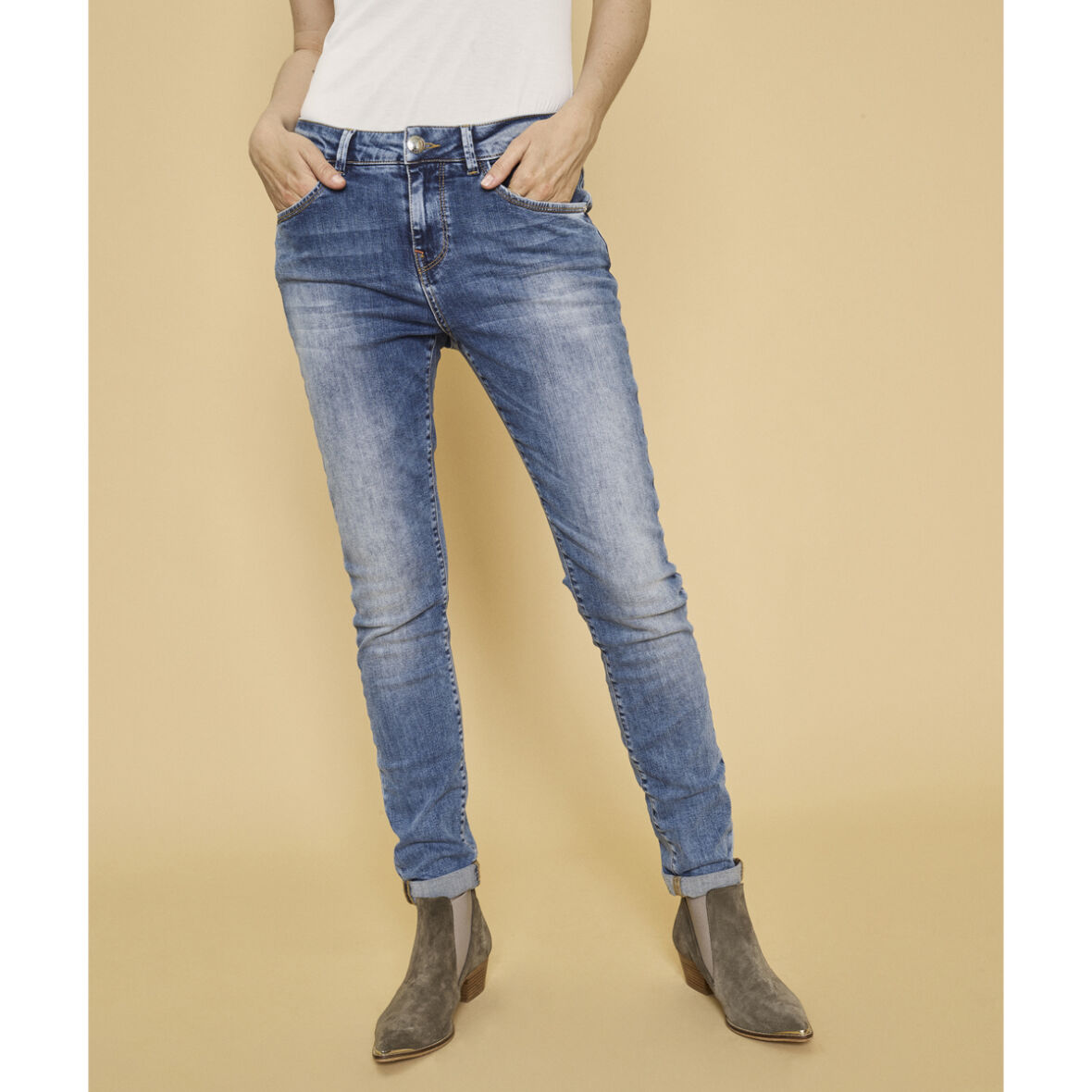 MOS MOS - Bradford Vintage Jeans Light Blue Jydepotten.dk Fri Fragt Over 39