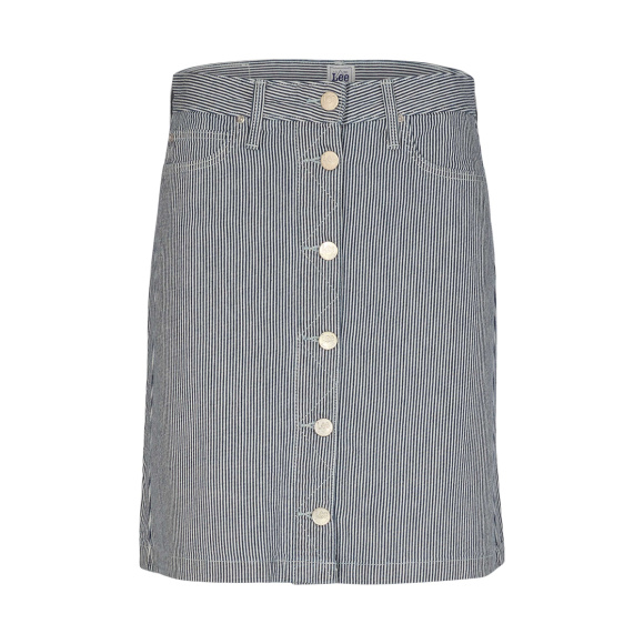 Lee - Lee Stribet Denim Nederdel