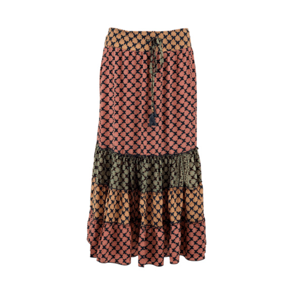 Black Colour - Black Colour Midi Nederdel