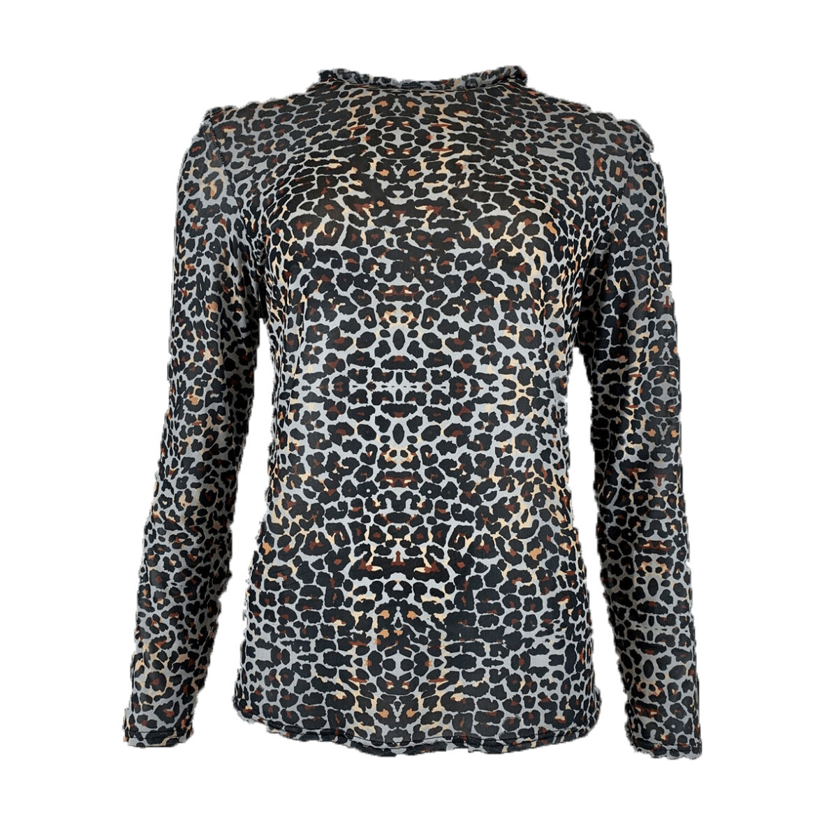 Black Colour Annie Shimmer Mesh Blouse Green