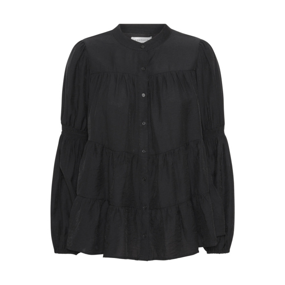 Continue - Continue Sanna Solid Peplum Bluse