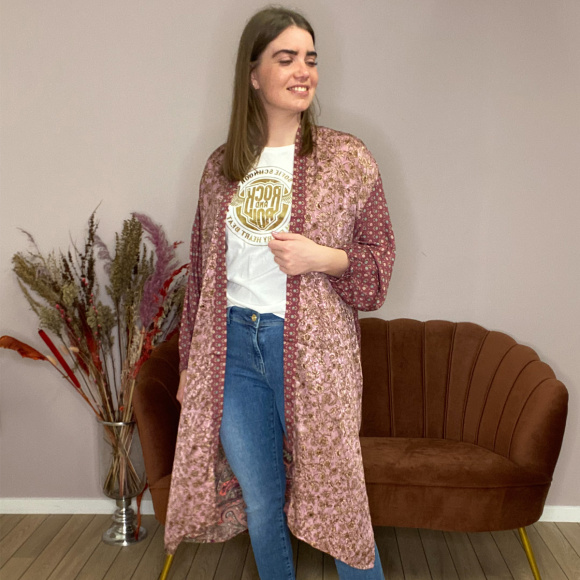 Black Colour - Black Colour Luna Multi Kimono
