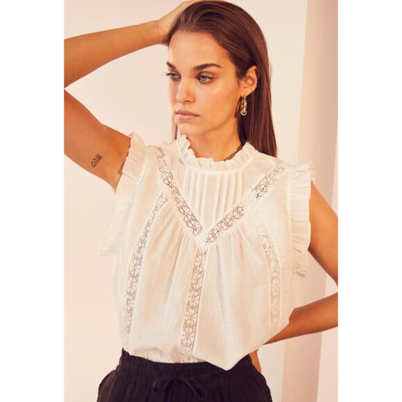 Co'couture - Co'couture Lola Linen Frill Top