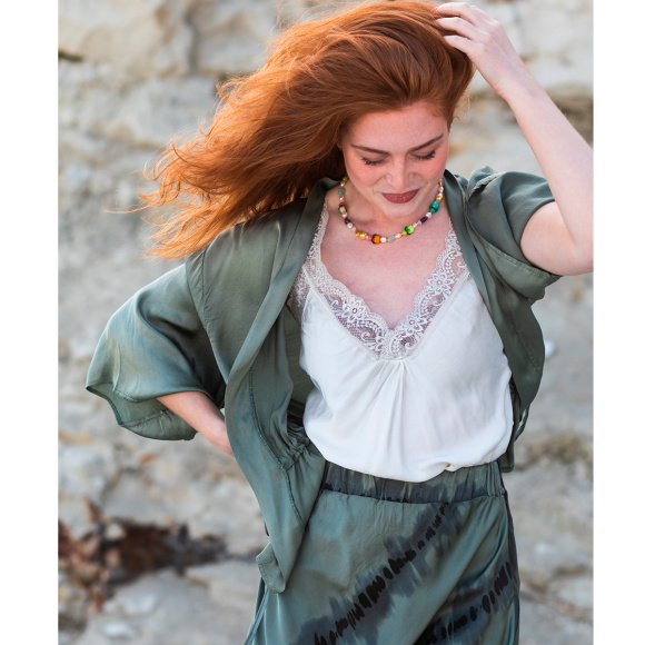 Black Colour - Black Colour Bea Lace Top