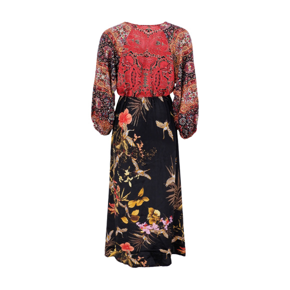 Black Colour - Black Colour Luna Multi V-neck Lang Kjole