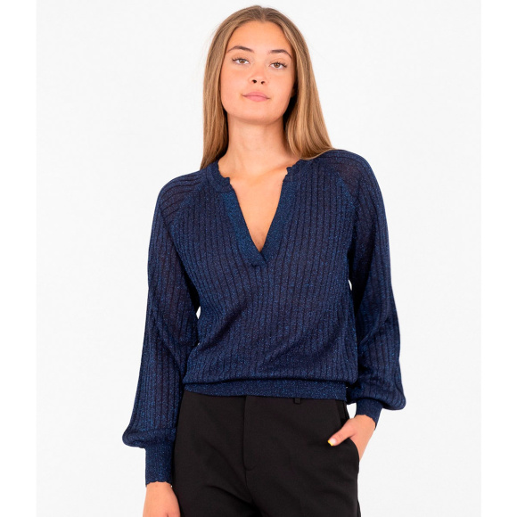 Neo Noir - Neo Noir Benja Glitter Bluse 