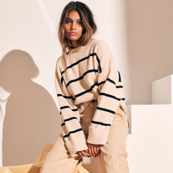 Co'couture - Co'couture Row Stripe Box Strik