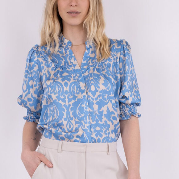 Neo Noir - Neo Noir Diana Flower Bluse