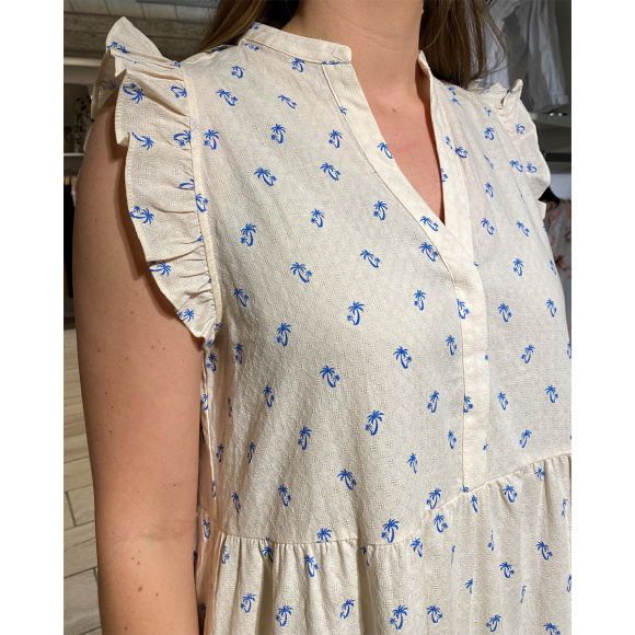 Co'couture - Co'couture Palm S/S Floor Kjole