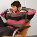 Black Colour - Black Colour Megan Striped Strik