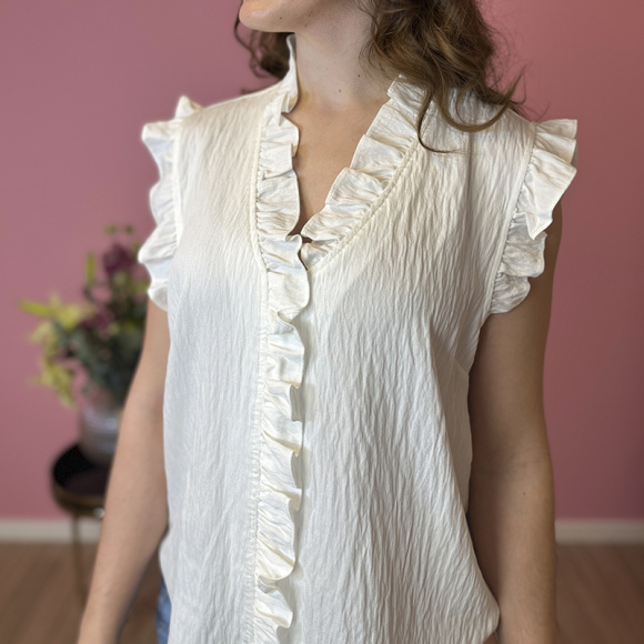 Co'couture - Co'couture Sueda Frill Top