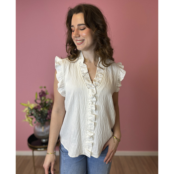 Co'couture - Co'couture Sueda Frill Top
