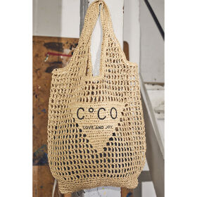 Co'couture Coco Straw Tote Bag