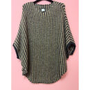 Black Colour - Black Colour BCPella Stripe Poncho Strik Black Colour - Black Colour BCPella Stripe Poncho Strik