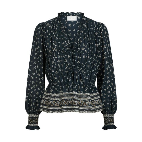 Neo Noir - Neo Noir Ora Mini Border Bluse
