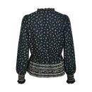 Neo Noir - Neo Noir Ora Mini Border Bluse Neo Noir - Neo Noir Ora Mini Border Bluse