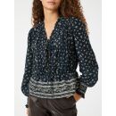 Neo Noir - Neo Noir Ora Mini Border Bluse Neo Noir - Neo Noir Ora Mini Border Bluse