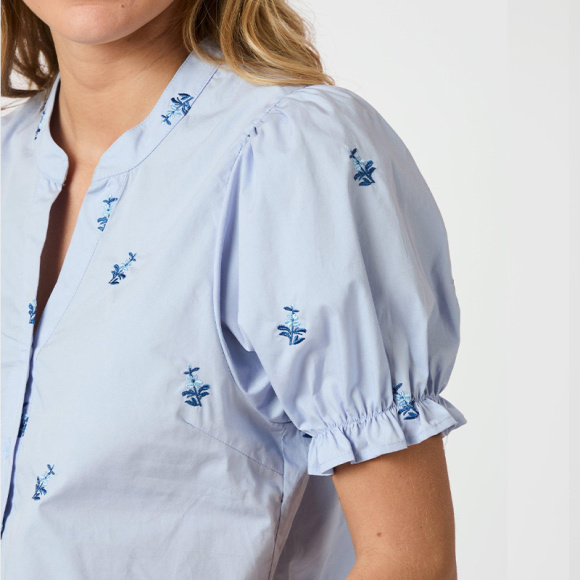 Neo Noir - Neo Noir Savy Broderet Bluse 