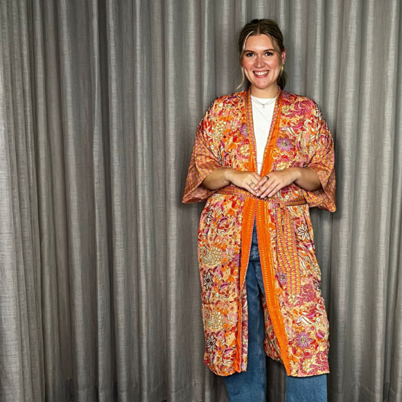 Black Colour - Black Colour Bcluna Multi Kimono