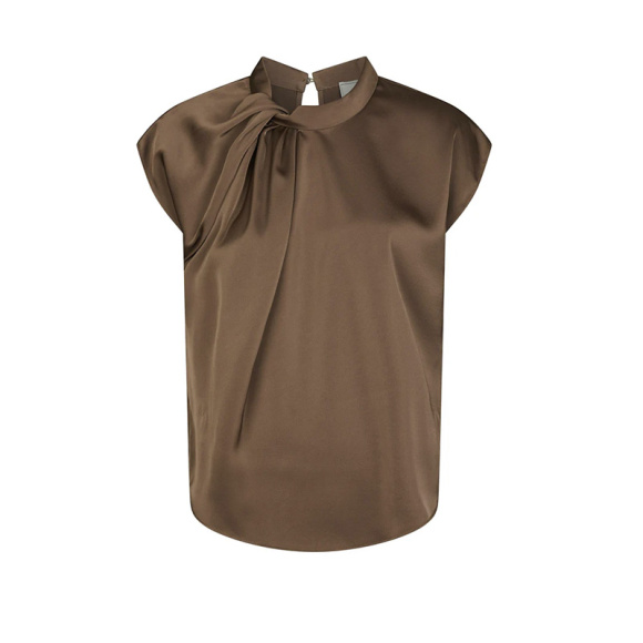 Neo Noir - Neo Noir Fleur Drapy Bluse