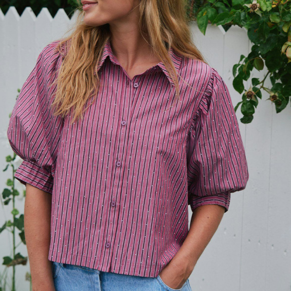 Neo Noir - Neo Noir Etta Soft Stone Skjorte 