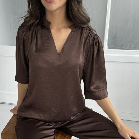 Continue - Continue Moe V-neck Bluse 