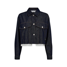 Haute L'amitie Denim Cargo Crop Skjorte