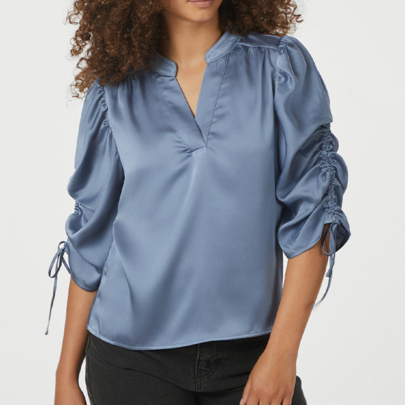 Neo Noir - Neo Noir Alvira Drapy Bluse