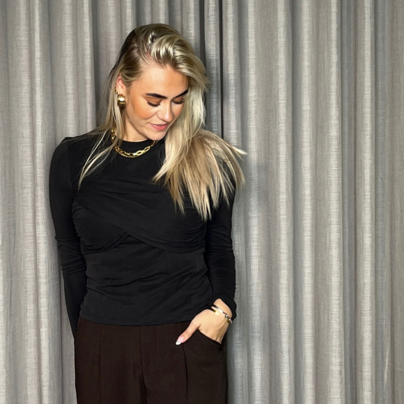 Co'couture - Co'couture  Camilla Drape Bluse