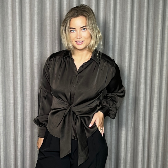 Neo Noir - Neo Noir Naja Satin Bluse