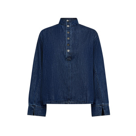 Co'couture Azmina Denim Placket Bluse Co'couture Azmina Denim Placket Bluse