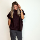 Black Colour - Black Colour Rollneck Strikvest