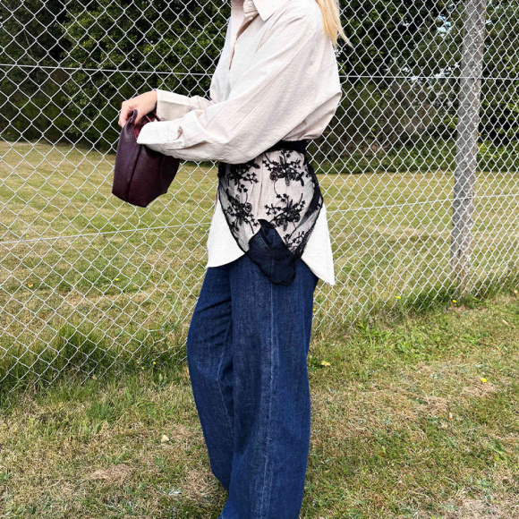 Black Colour - Black Colour Mirina Triangle Lace Tørklæde