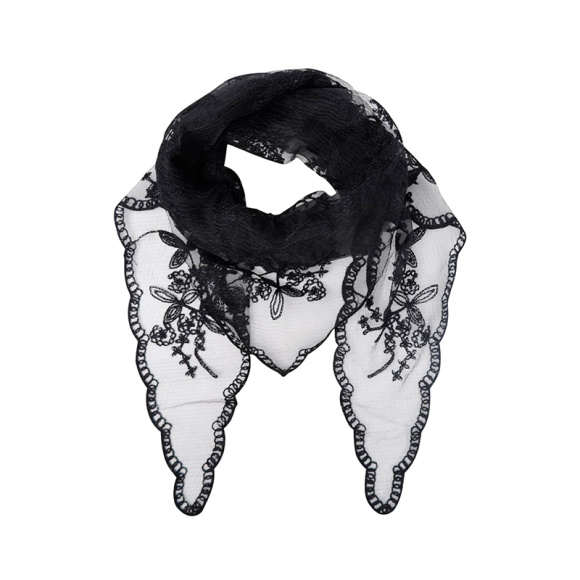 Black Colour - Black Colour Mirina Triangle Lace Tørklæde