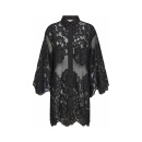 Haute L´amitié - Haute L´amitie Curvey Lace Hem Midi Skjorte