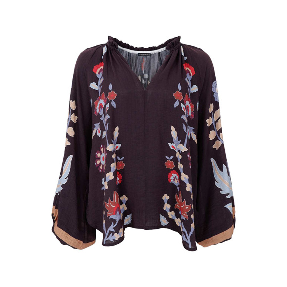 Black Colour - Black Colour Marigold Bluse 