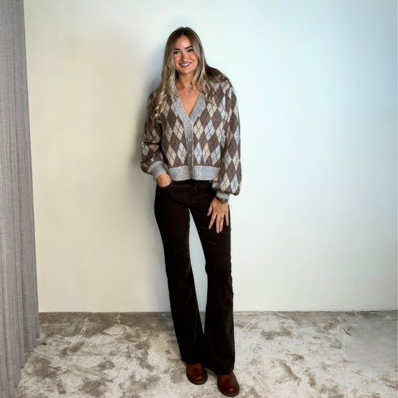 Co'couture - Co'couture Row Check Cardigan 