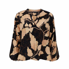 Black Colour Luna Bluse