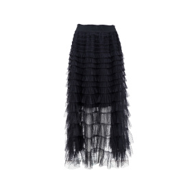 Black Colour Angelina Mesh Nederdel