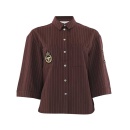 Continue - Continue Mili Pinstripe Patch Skjorte