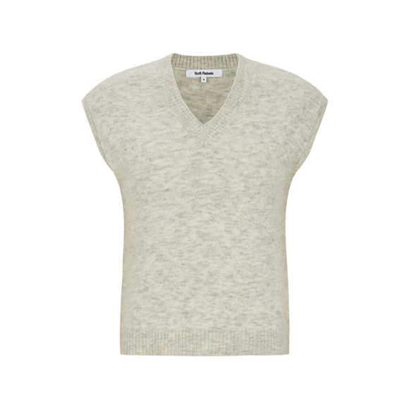 Soft Rebels - Soft Rebels SRallison V-neck Strik Vest