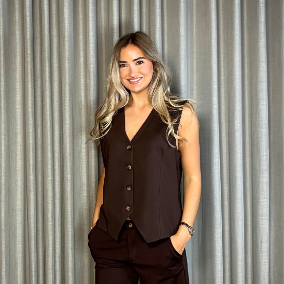 Black Colour - Black Colour Davi Casual Vest 