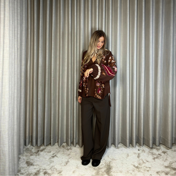 Black Colour - Black Colour Marigold Bluse 