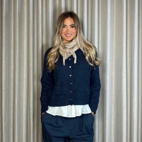 Black Colour Dell Strik Mini Tørklæde