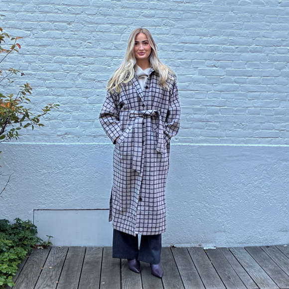 Bitte Kai Rand - Bitte Kai Rand Woollen Wire Oversize Frakke