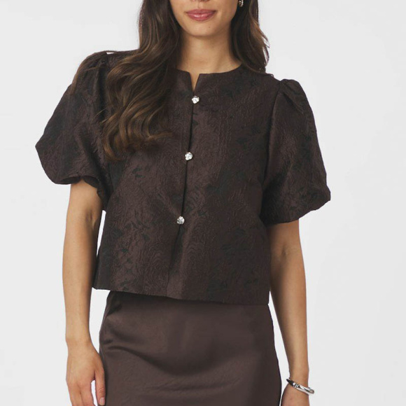 Neo Noir - Neo Noir Aisa Brocade Bluse 